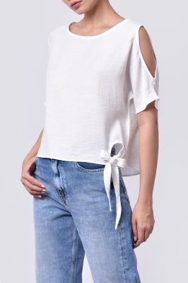 بلوز آستین کوتاه ساده زنانه