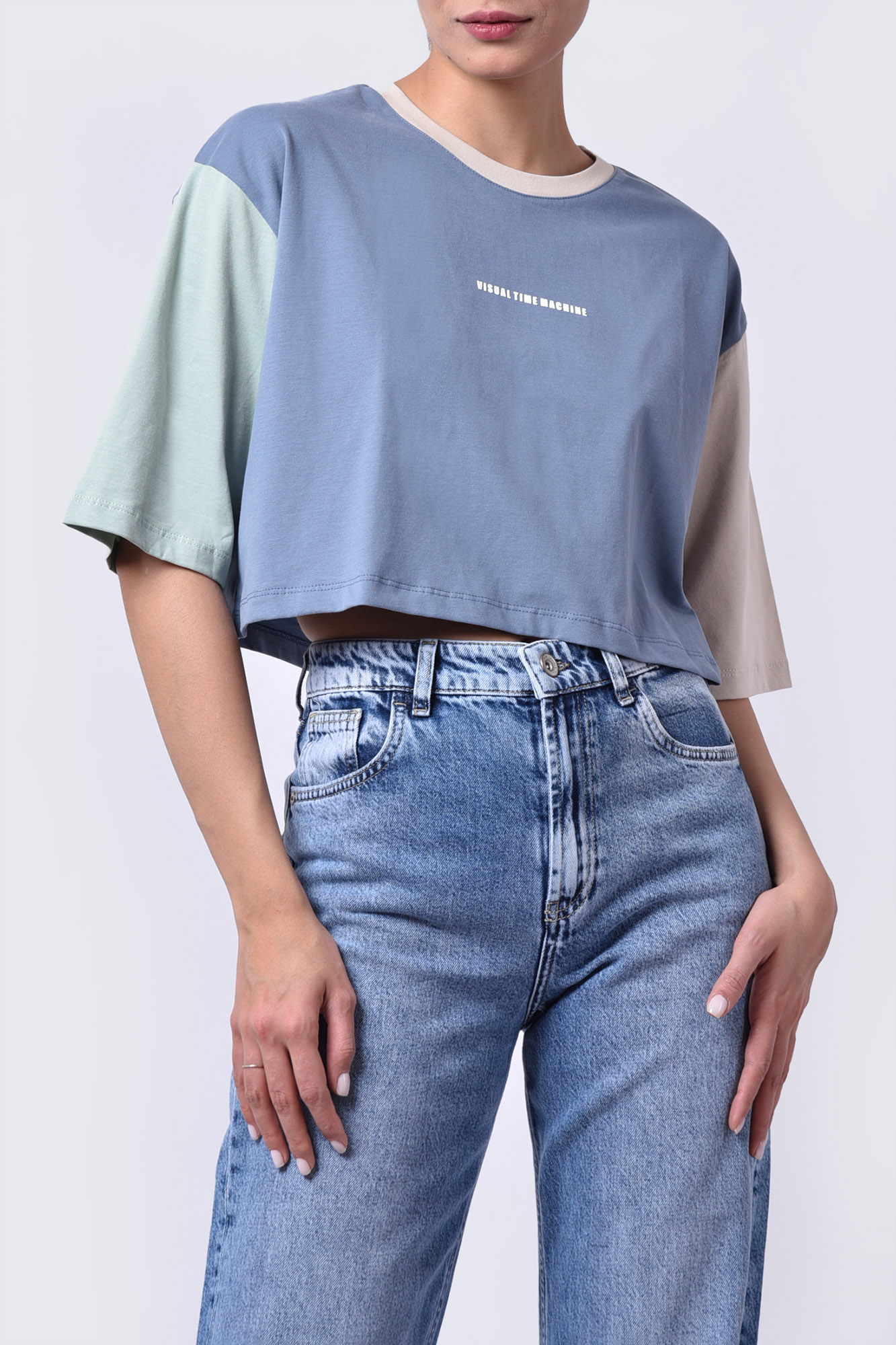 تیشرت آستین کوتاه چاپی زنانه