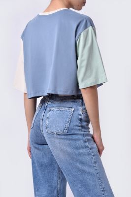 تیشرت آستین کوتاه چاپی زنانه