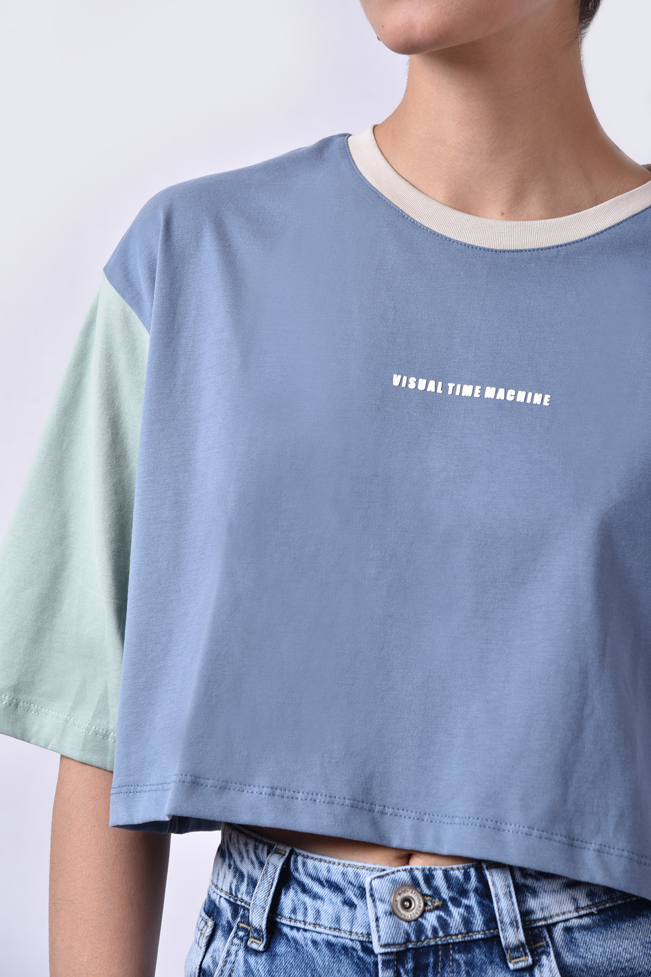 تیشرت آستین کوتاه چاپی زنانه