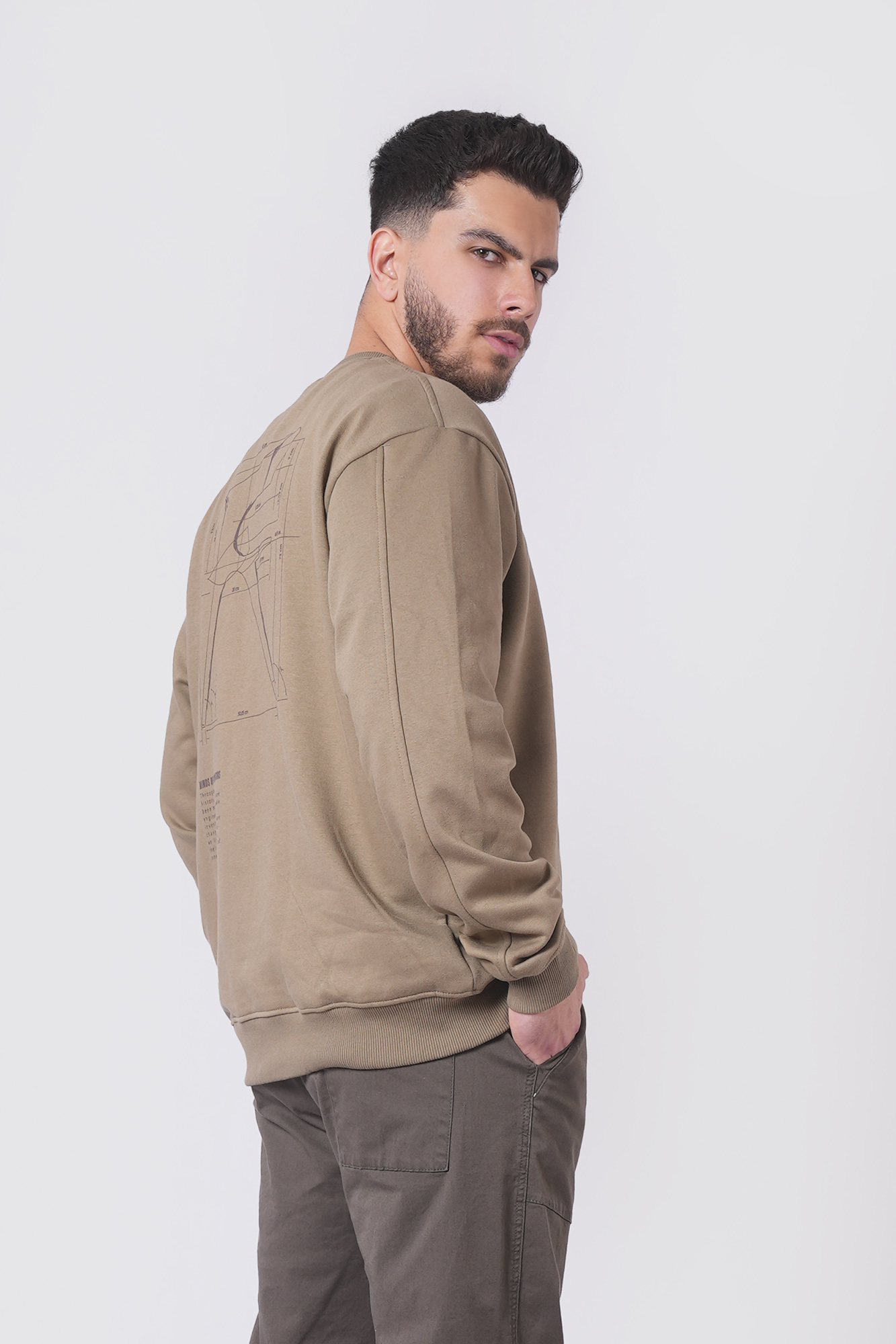 سوئیشرت آستین بلند چاپی مردانه