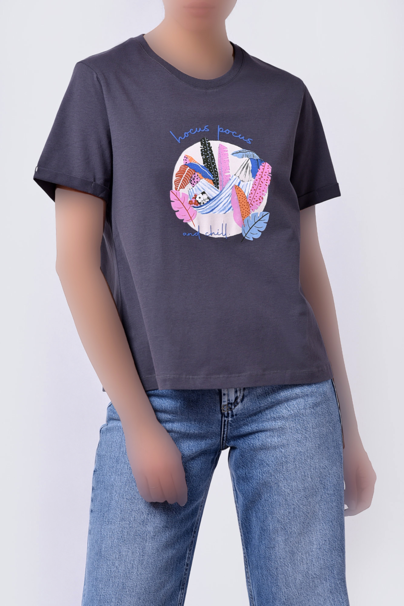 تیشرت آستین کوتاه چاپی زنانه