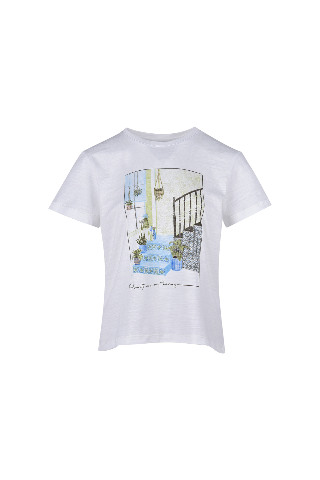 تیشرت آستین کوتاه چاپی زنانه