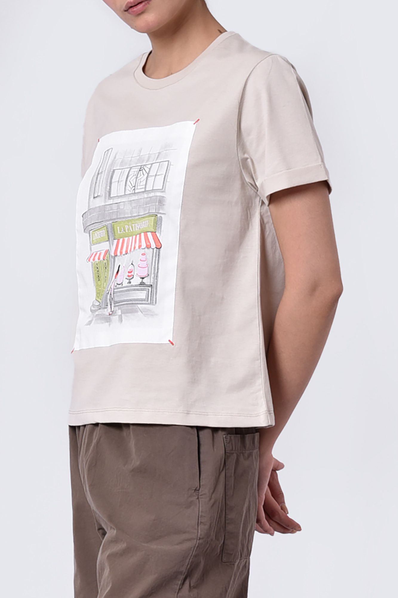 تیشرت آستین کوتاه چاپی زنانه