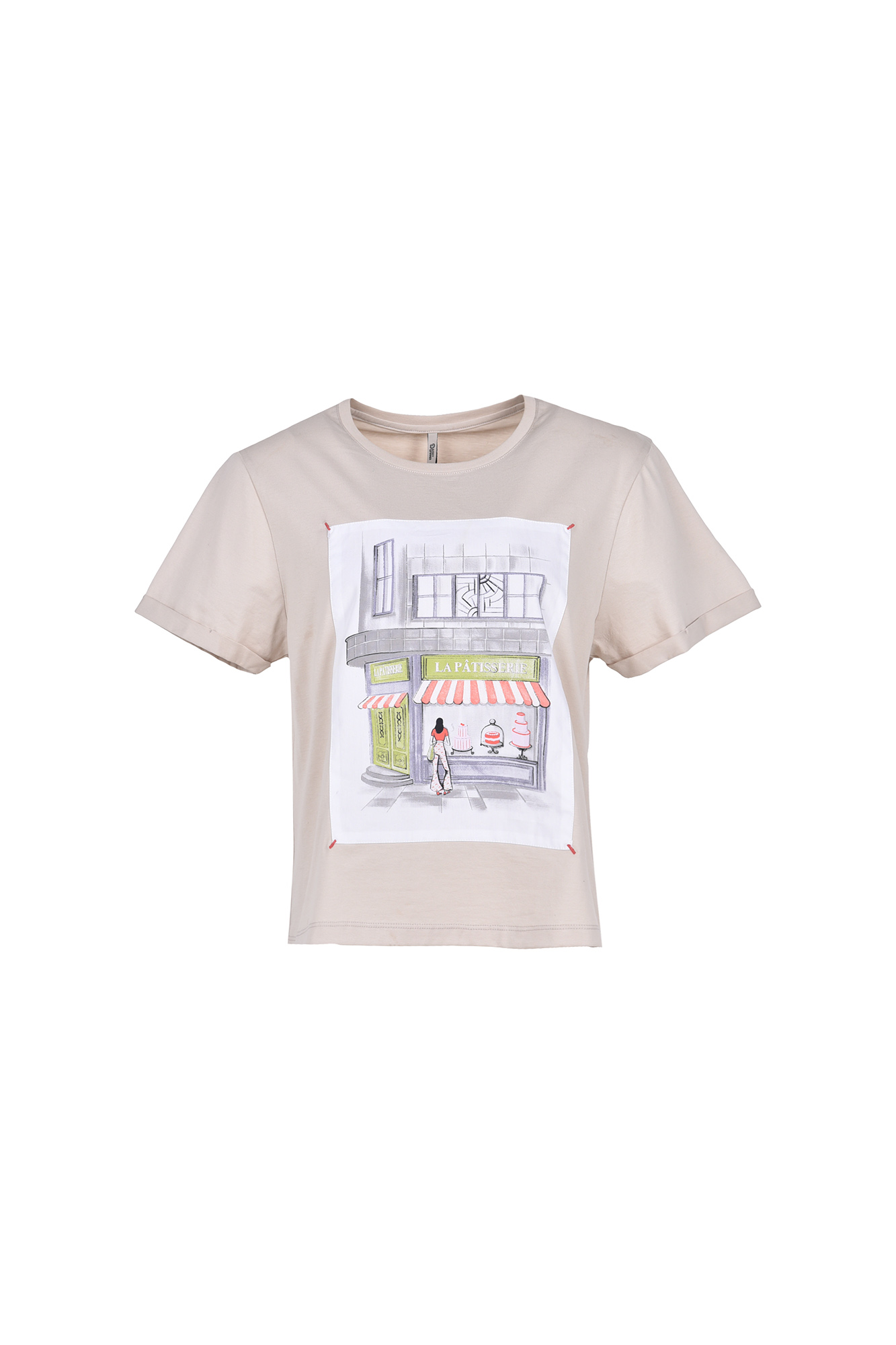 تیشرت آستین کوتاه چاپی زنانه