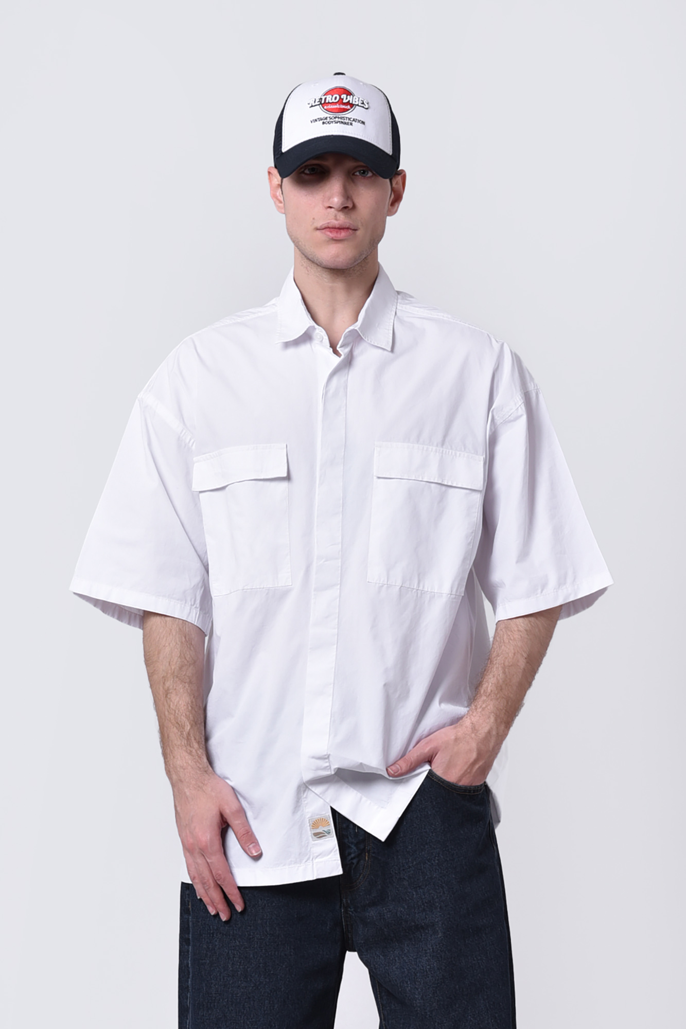 پیراهن آستین کوتاه ساده مردانه