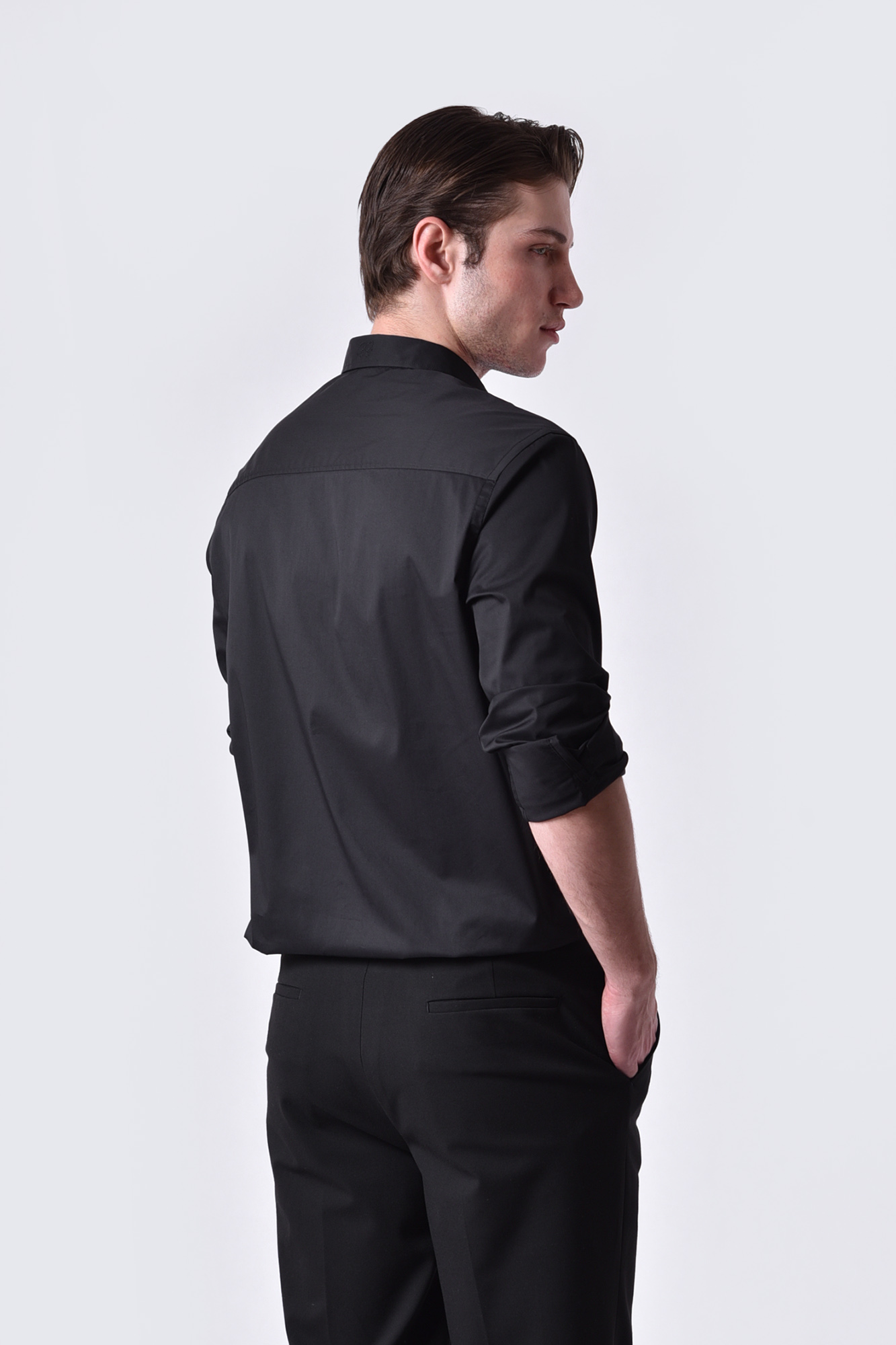 پیراهن آستین بلند ساده مردانه