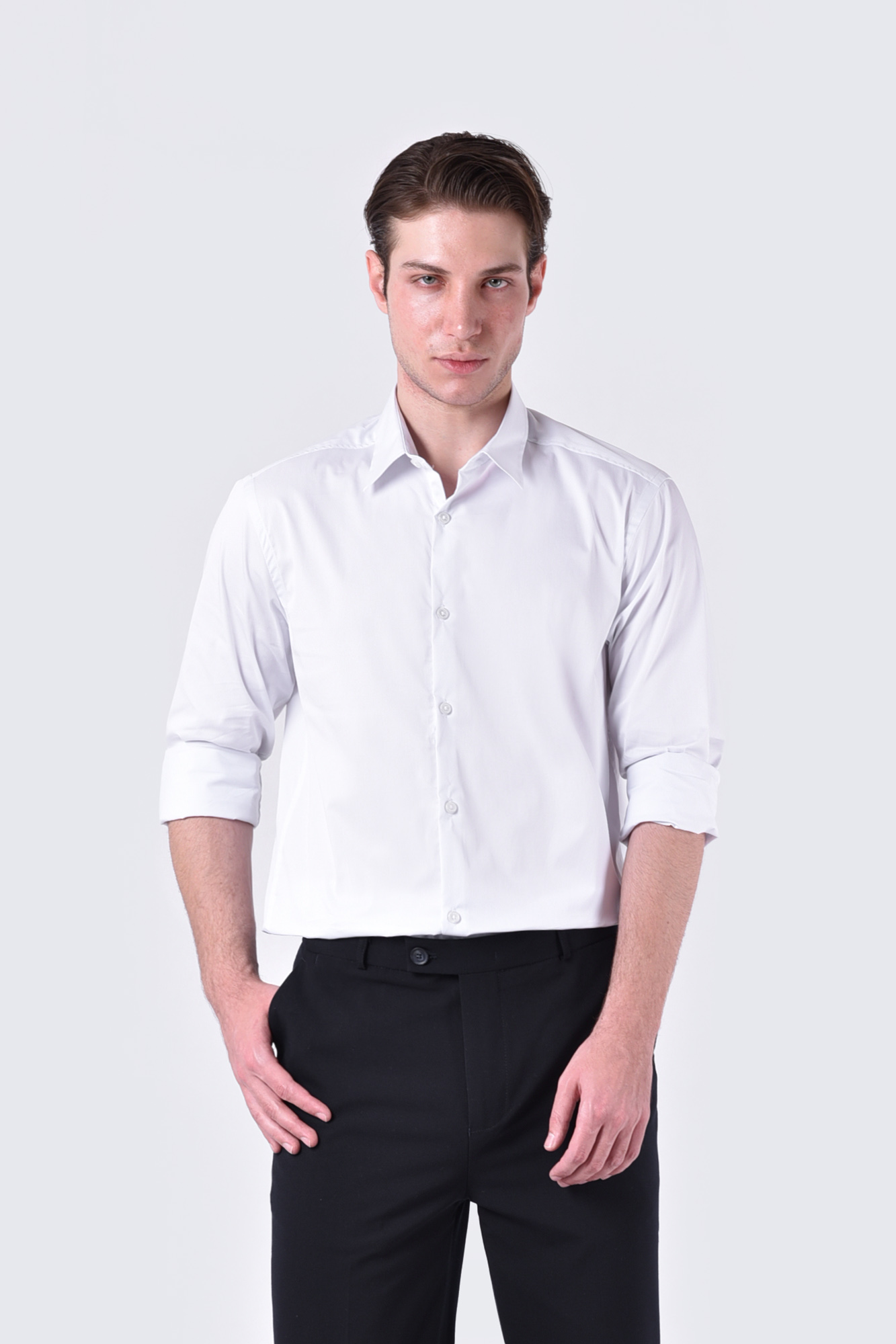 پیراهن آستین بلند ساده مردانه