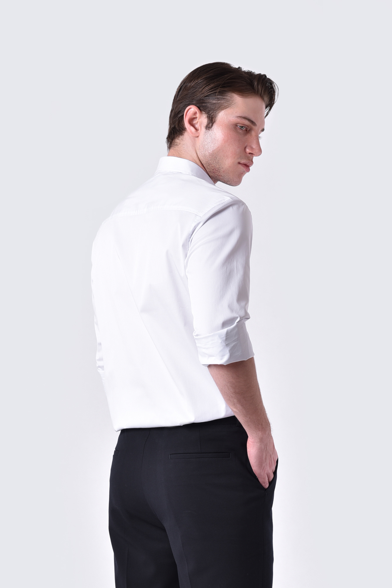 پیراهن آستین بلند ساده مردانه