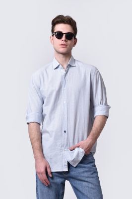 پیراهن آستین بلند راه راه مردانه