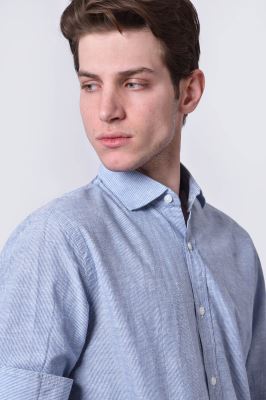 پیراهن آستین بلند راه راه مردانه