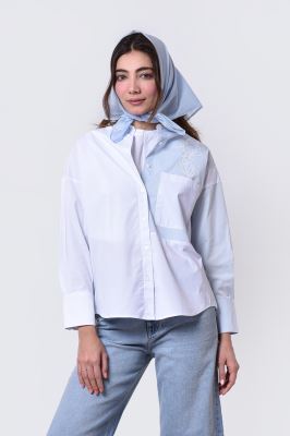 شومیز آستین بلند گلدوزی زنانه