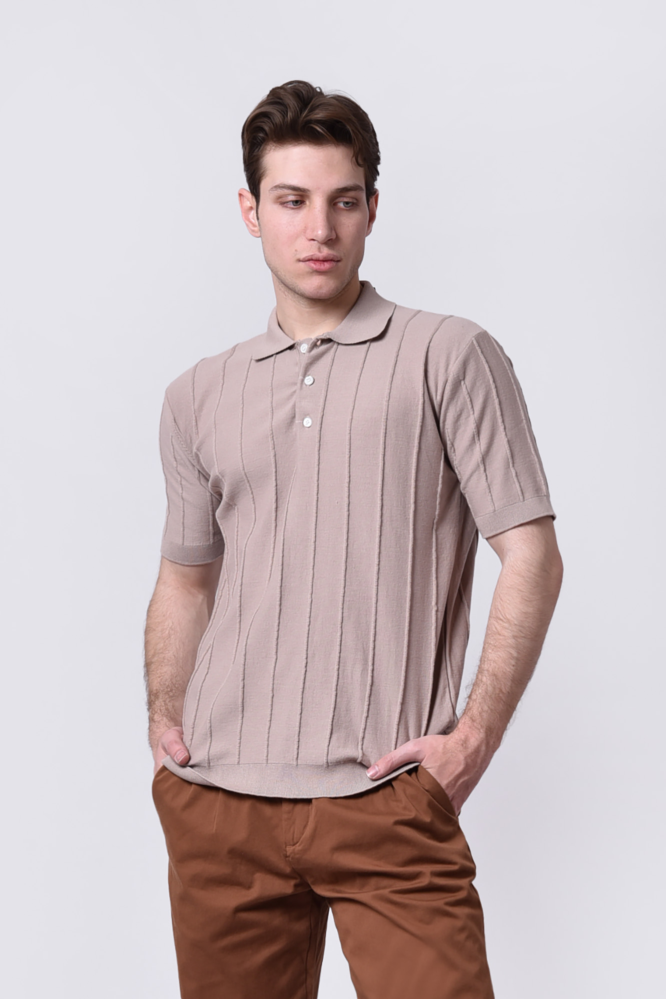 پولوشرت بافت طرحدار مردانه