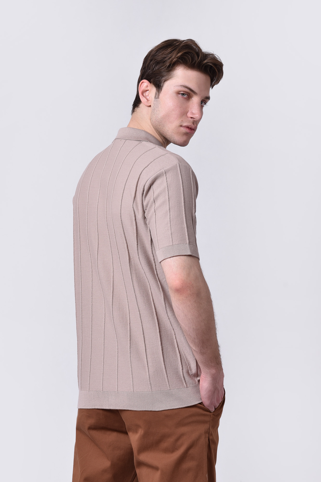 پولوشرت بافت طرحدار مردانه