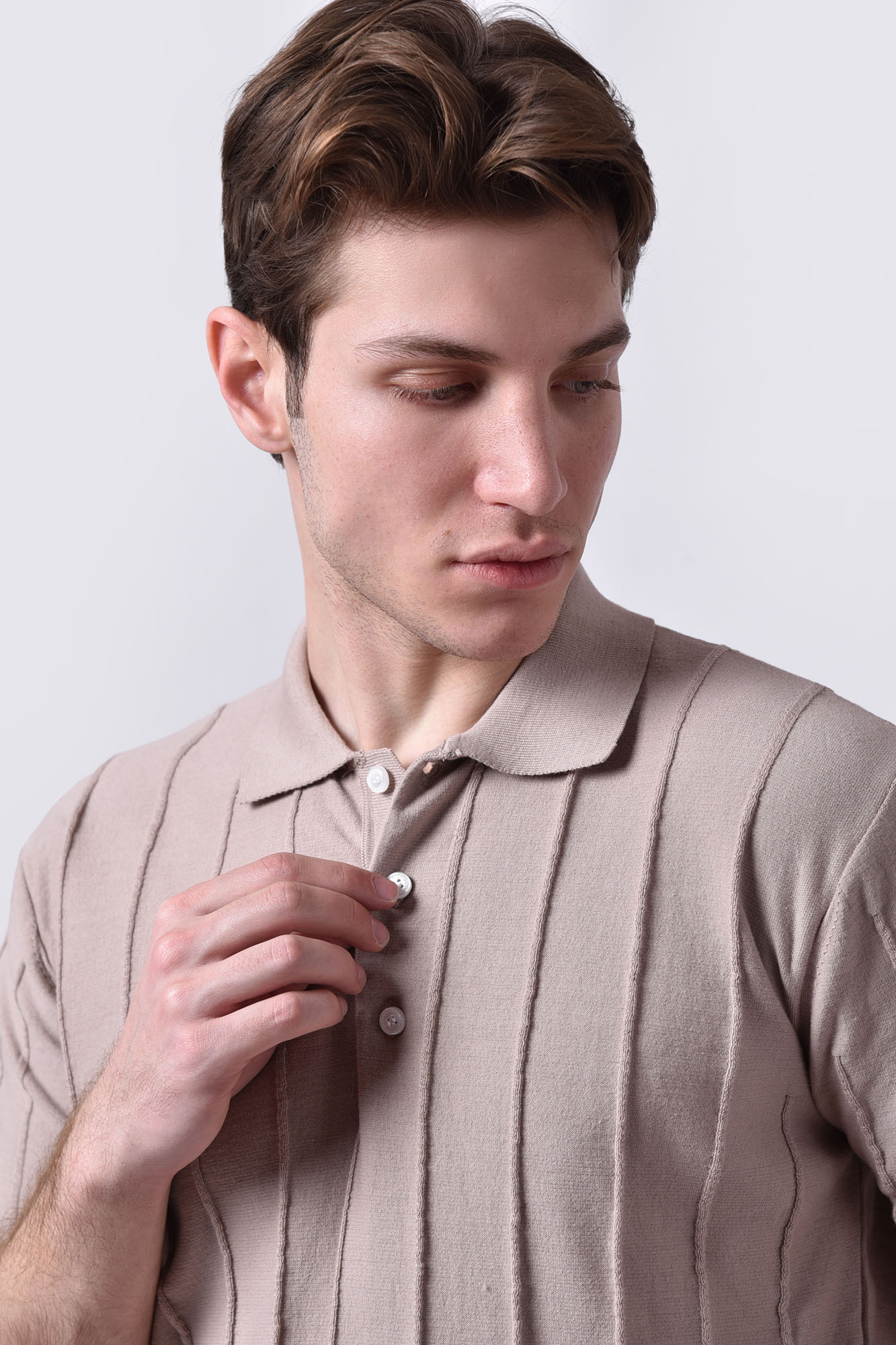 پولوشرت بافت طرحدار مردانه