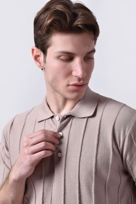 پولوشرت بافت طرحدار مردانه