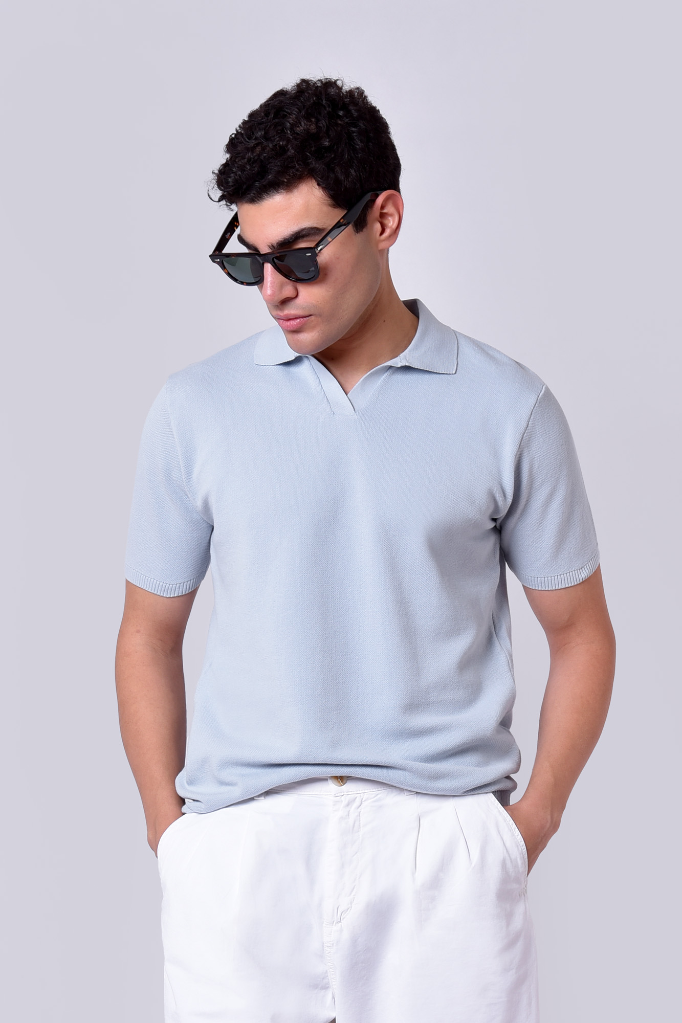 پولوشرت بافت آستین کوتاه