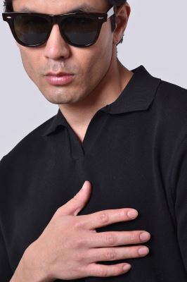 پولوشرت بافت آستین کوتاه