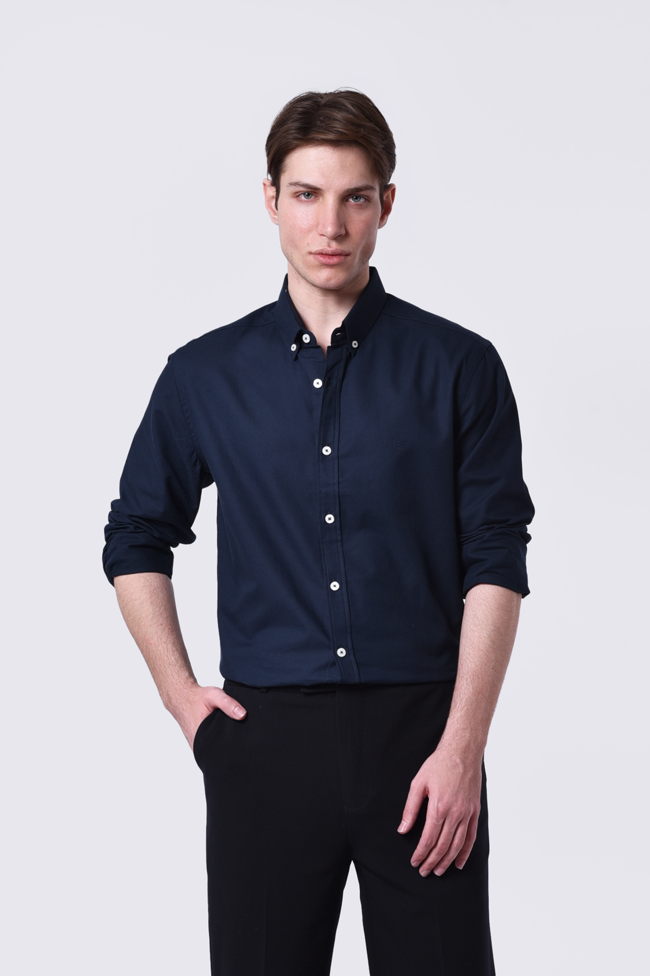 پیراهن آکسفورد آستین بلند اسلیم