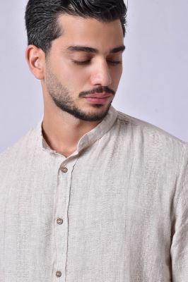 پیراهن آستین بلند طرحدار مردانه