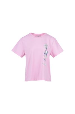 تیشرت آستین کوتاه چاپی زنانه