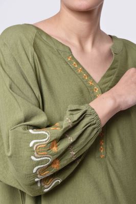 مانتو غیررسمی گلدوزی زنانه