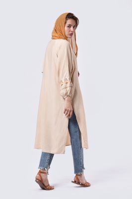 مانتو غیررسمی گلدوزی زنانه