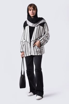 مانتو غیررسمی راه راه زنانه