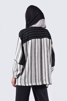 مانتو غیررسمی راه راه زنانه