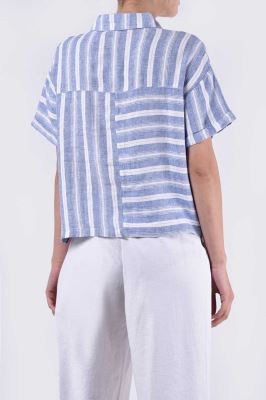 بلوز آستین کوتاه طرحدار زنانه