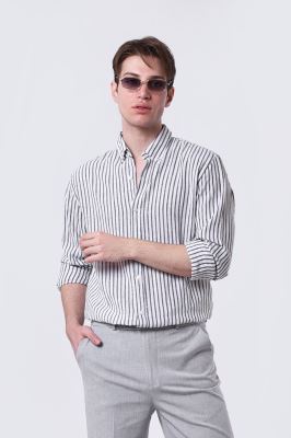 پیراهن آستین بلند راه راه مردانه