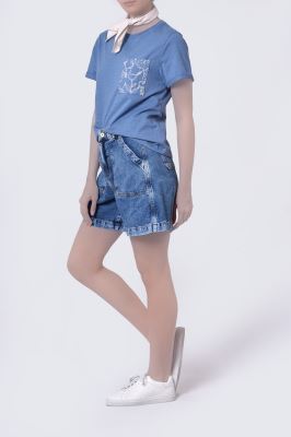 تیشرت آستین کوتاه گلدوزی زنانه