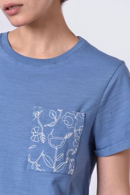 تیشرت آستین کوتاه گلدوزی زنانه