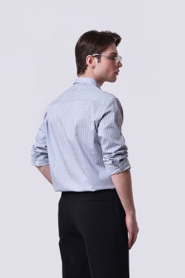 پیراهن آستین بلند راه راه مردانه