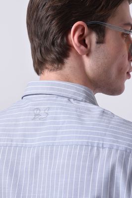 پیراهن آستین بلند راه راه مردانه