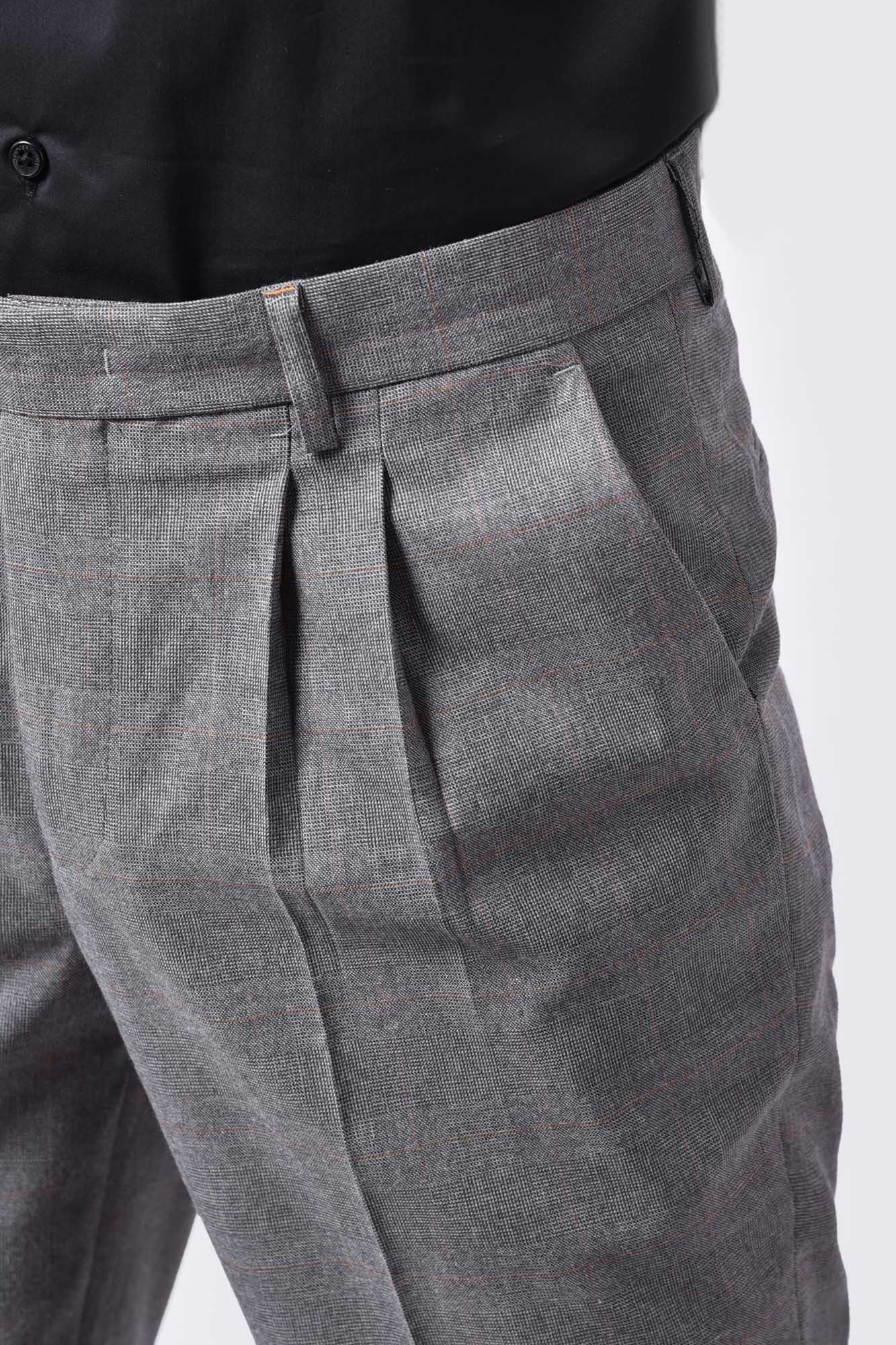 شلوار پارچه ای چهارخانه مردانه