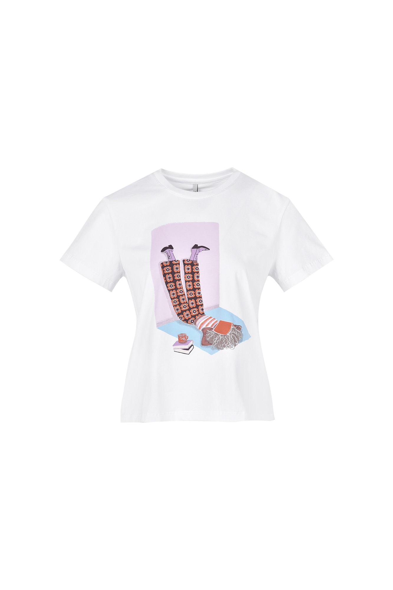 تیشرت آستین کوتاه چاپی زنانه