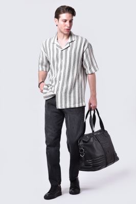 پیراهن آستین کوتاه راه راه مردانه