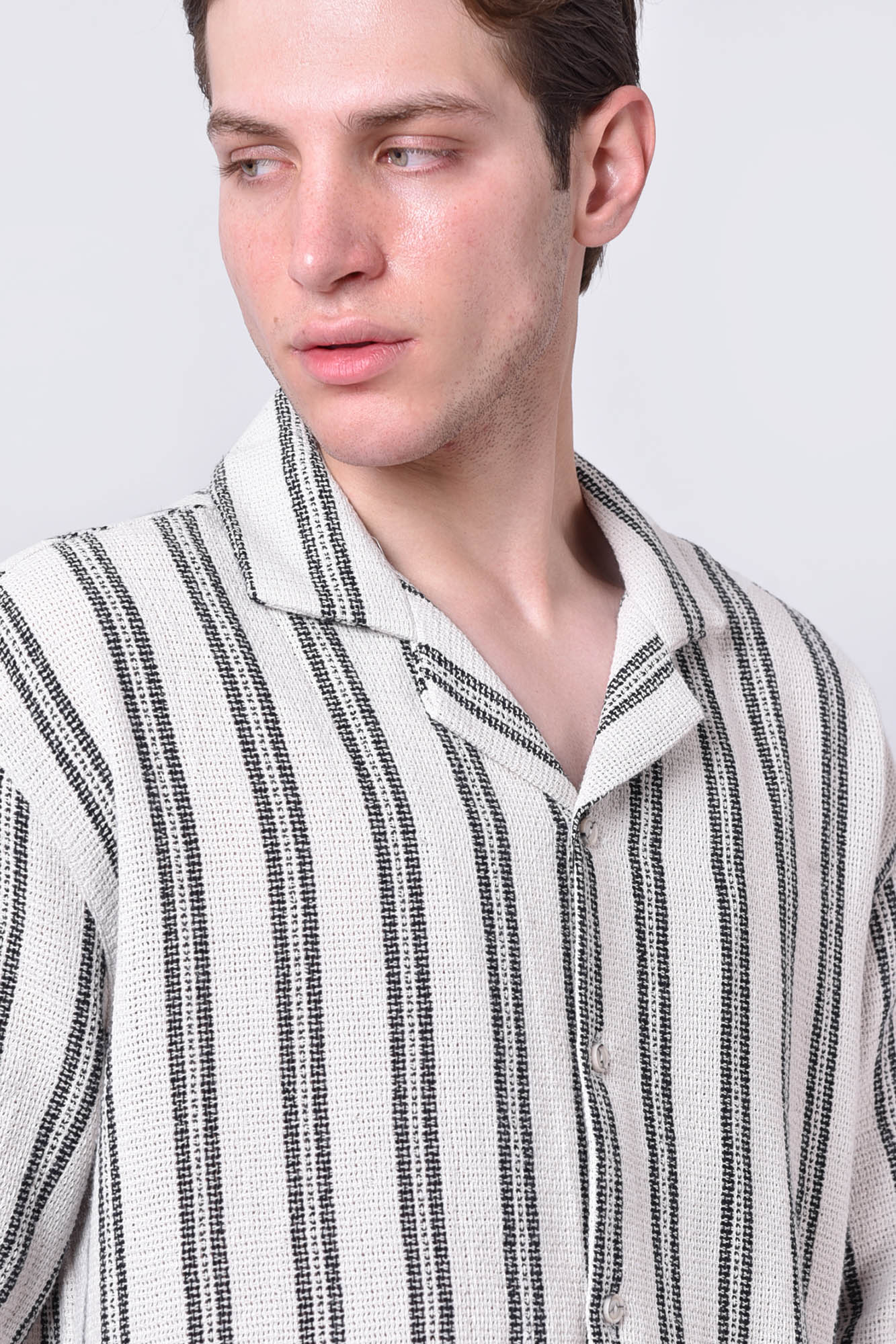 پیراهن آستین کوتاه راه راه مردانه