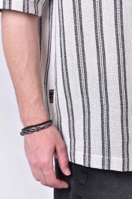 پیراهن آستین کوتاه راه راه مردانه