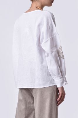 بلوز آستین بلند گلدوزی زنانه