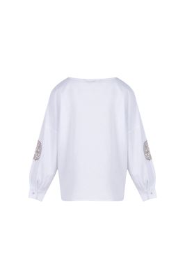 بلوز آستین بلند گلدوزی زنانه