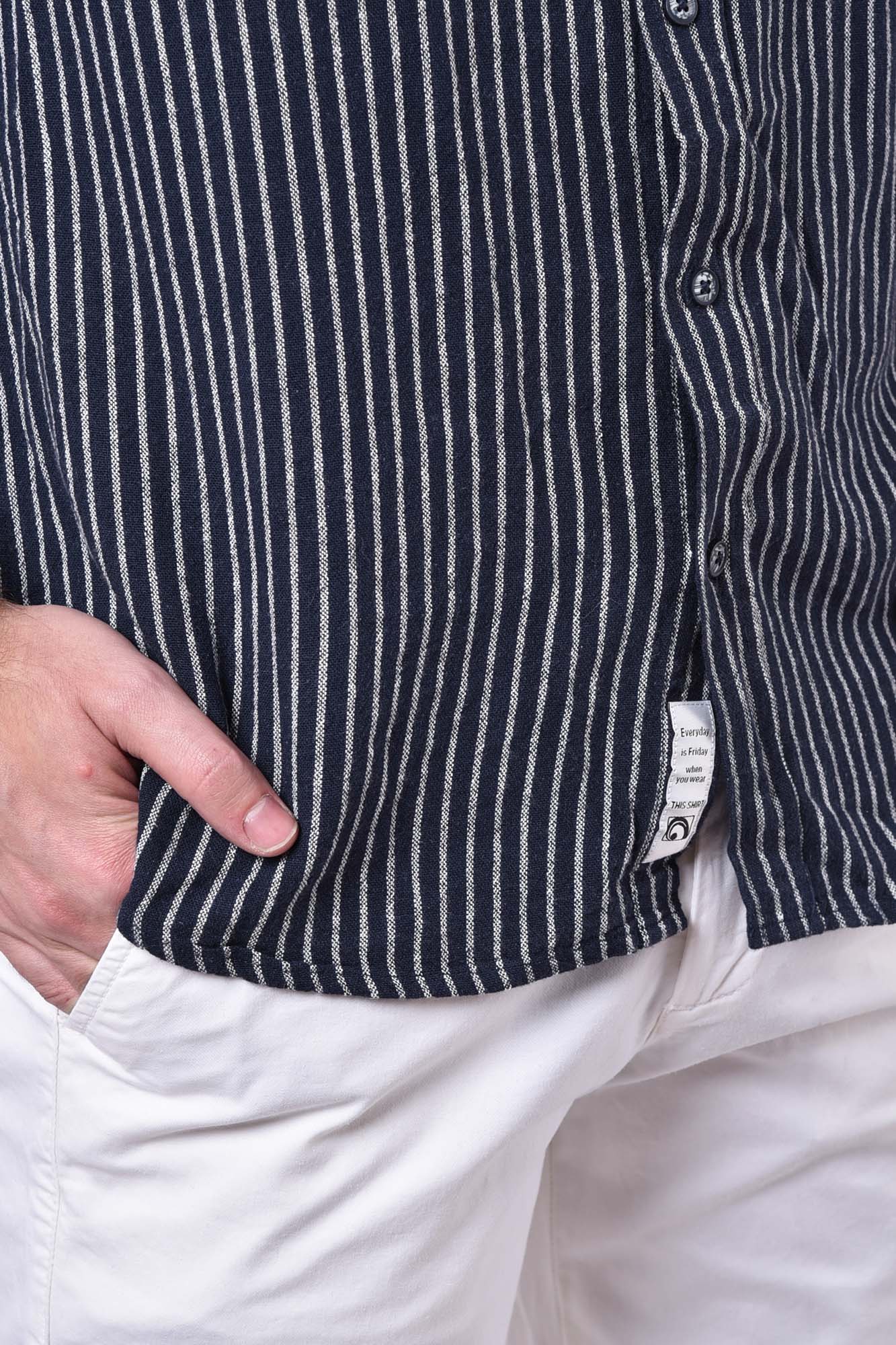 پیراهن آستین بلند راه راه مردانه