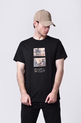 تیشرت آستین کوتاه چاپی مردانه