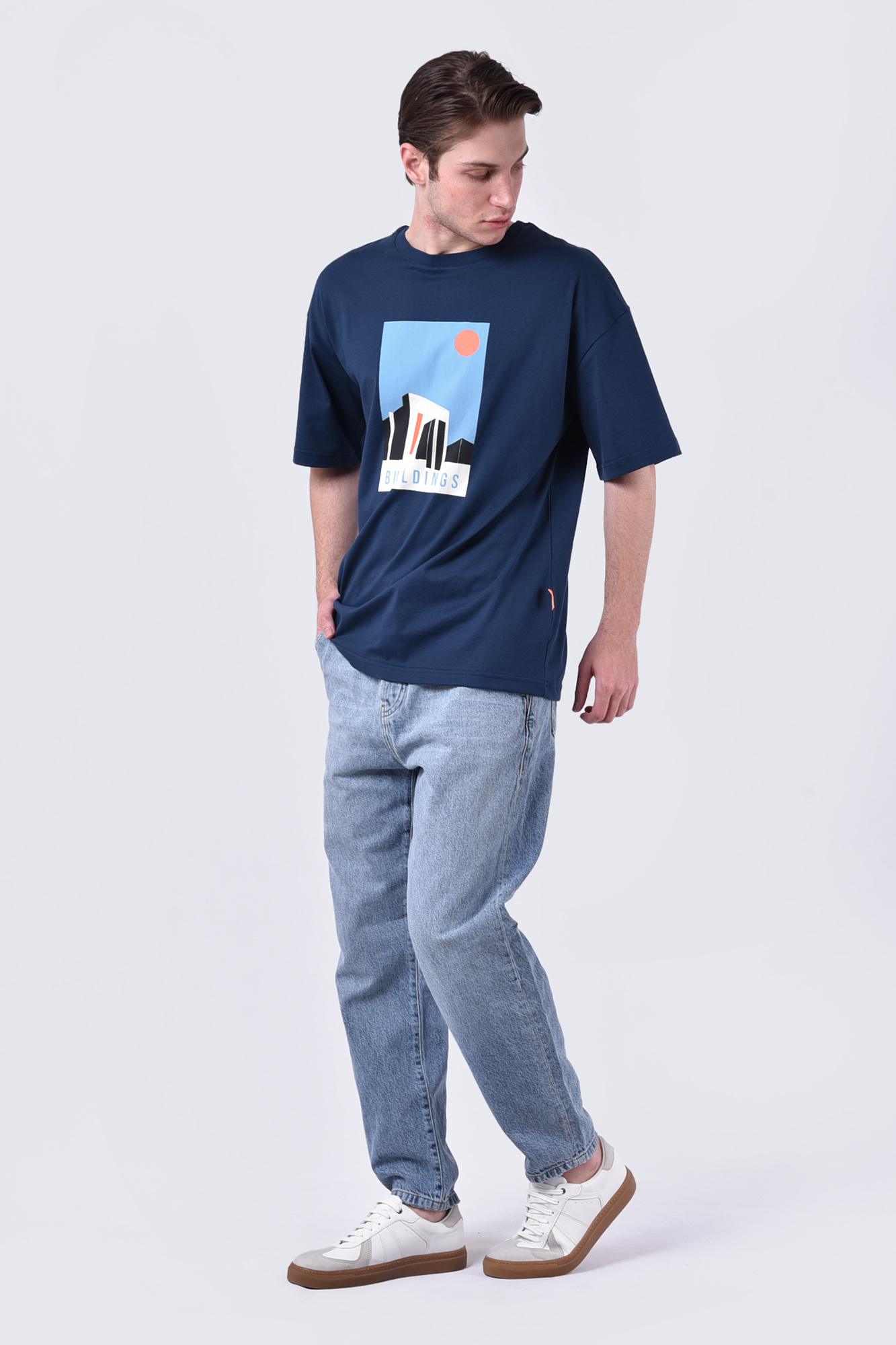 تیشرت آستین کوتاه چاپی مردانه