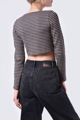 بلوز آستین بلند طرحدار زنانه