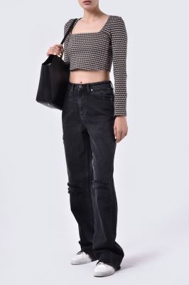 بلوز آستین بلند طرحدار زنانه