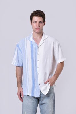 پیراهن آستین کوتاه طرحدار مردانه