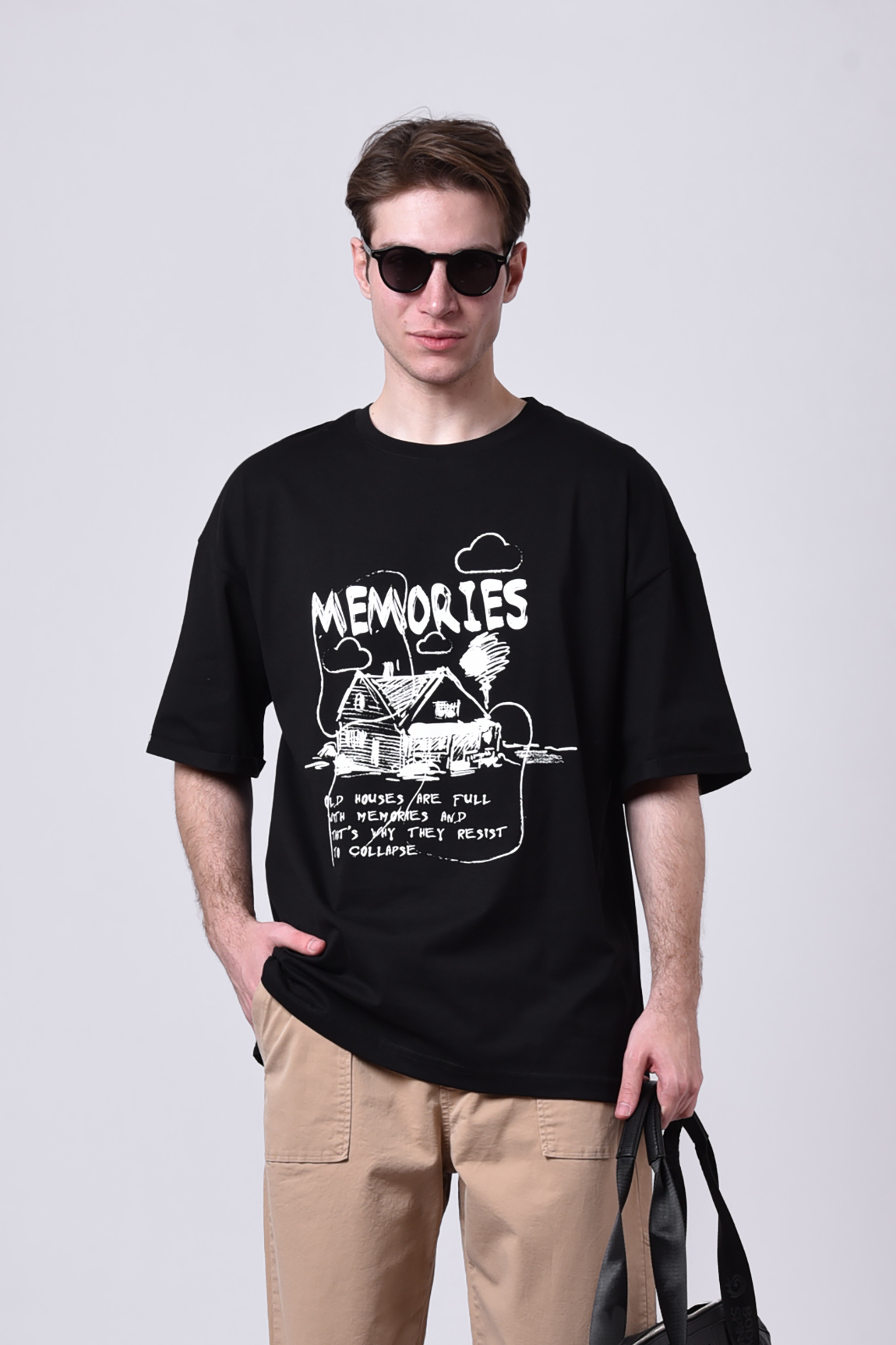 تیشرت آستین کوتاه چاپی مردانه