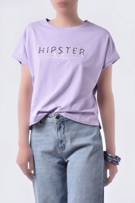 تیشرت آستین کوتاه چاپی زنانه